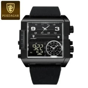 POEDAGAR Men’s Quartz Watch ( Black )